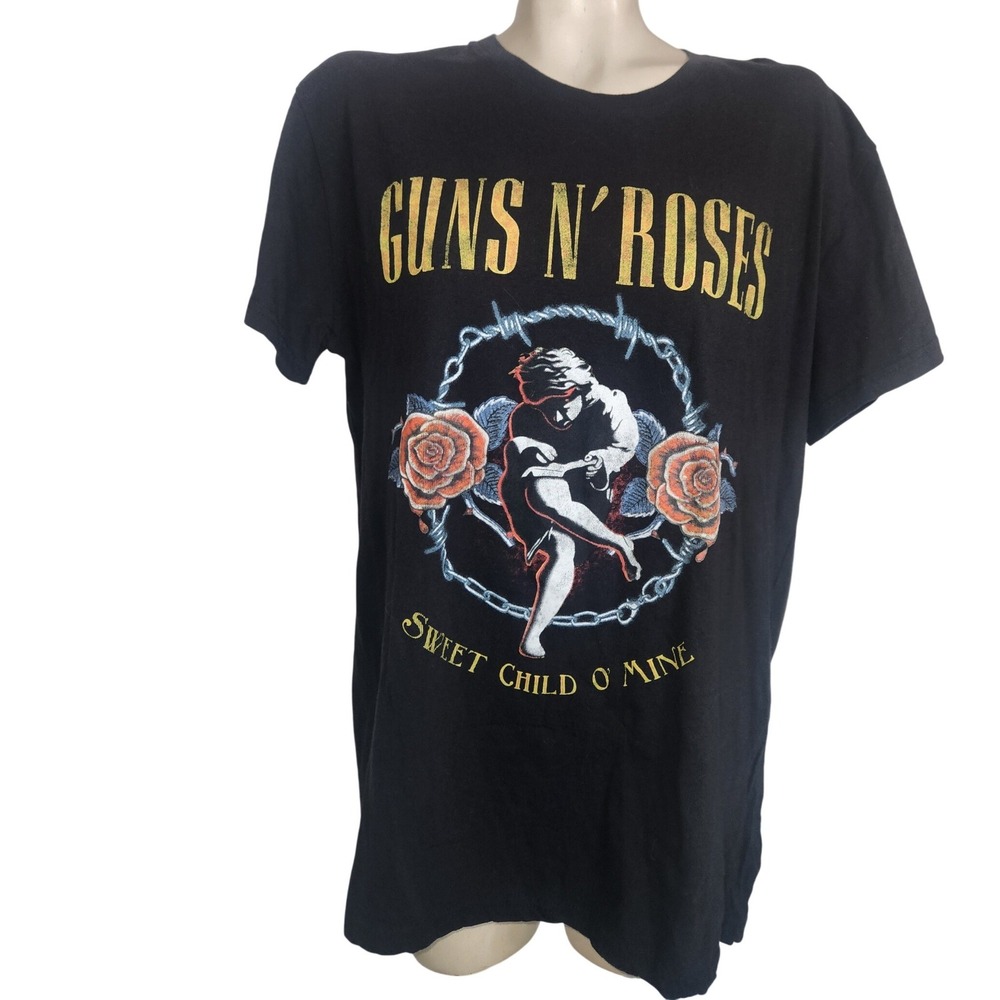 Guns N Roses Sweet Child O Mine Graphic T-Shirt Black XXL Band Tee 2021 Bravado‎